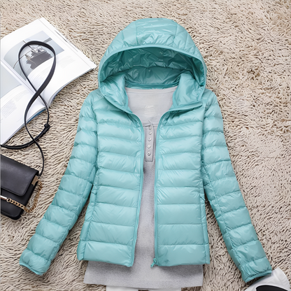 Schmale Damen Daunenjacke Bequem Warm - IdealeKleiden