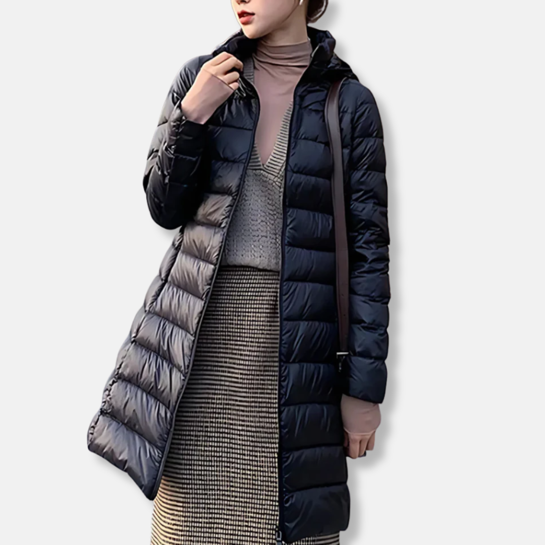 Warme Winterjacke Nylon Pufferjacke Mit Kapuze