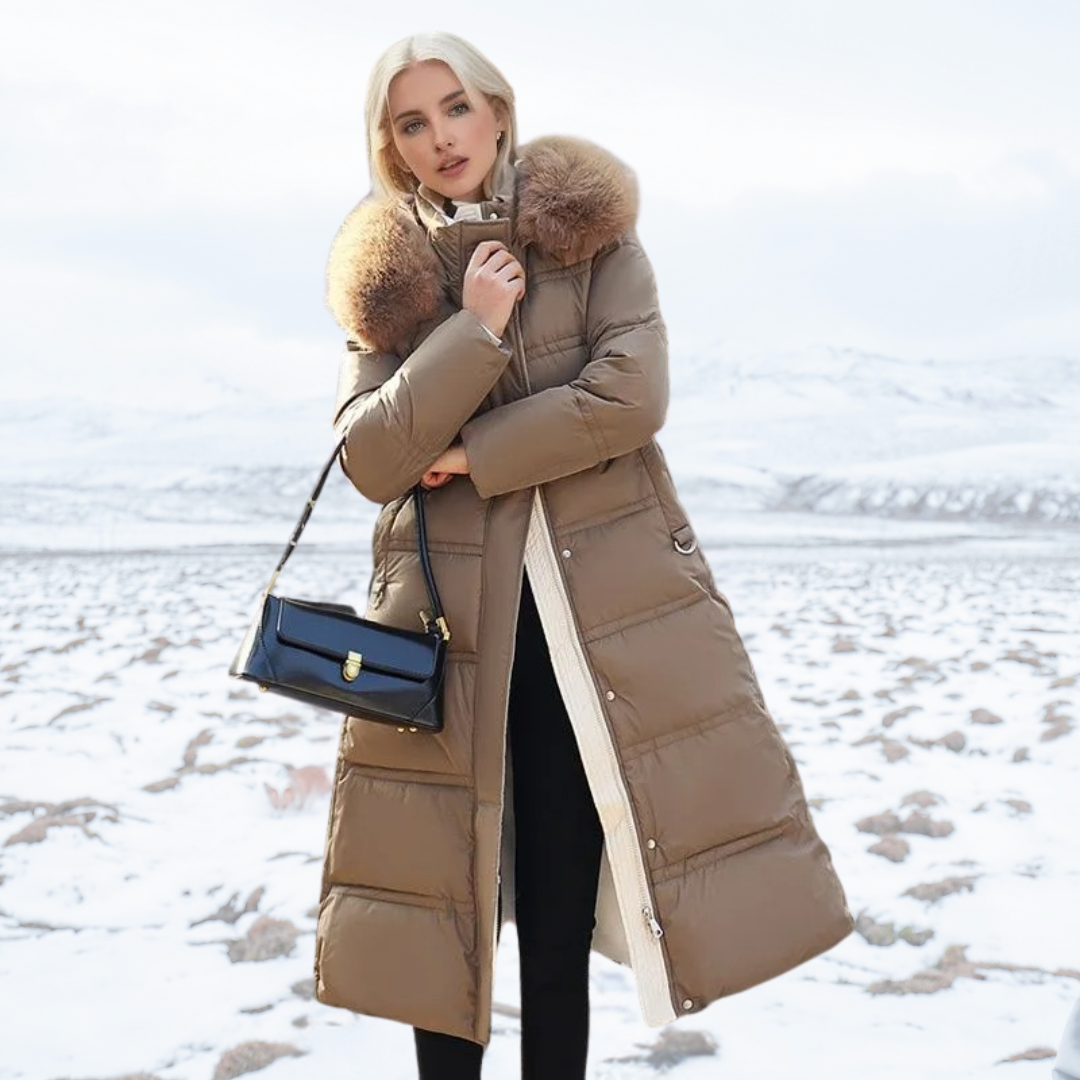 Winterkleid Frauen Langärmlig Tailliert