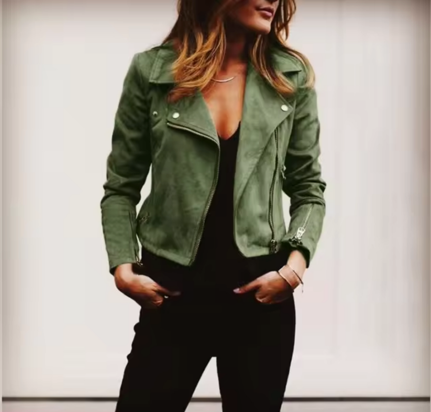 Ledjacke Damen Kurz Leder