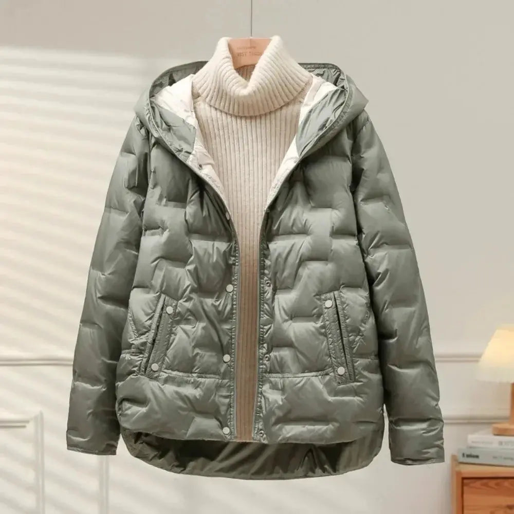 Winterjacke Damen Warm Daunenfüllung