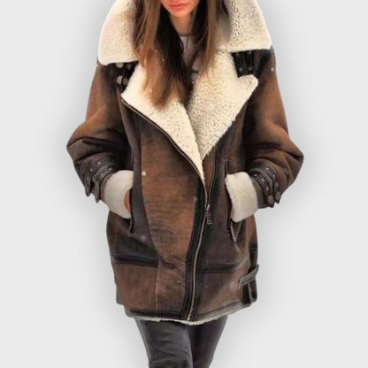 Lederjacke Shearling Fliegerstyle - IdealeKleiden