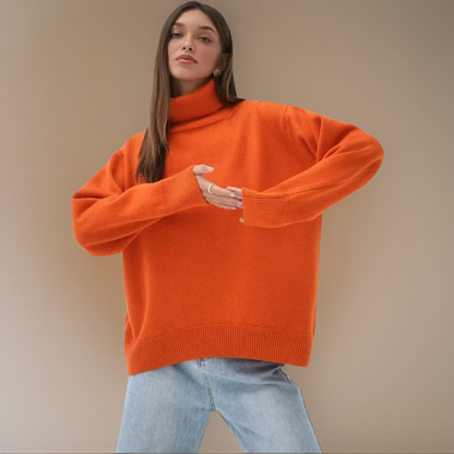 Damen Rollkragenpullover Warm Winter
