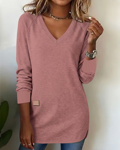 Elegante Kleid V-Ausschnitt Chic Design