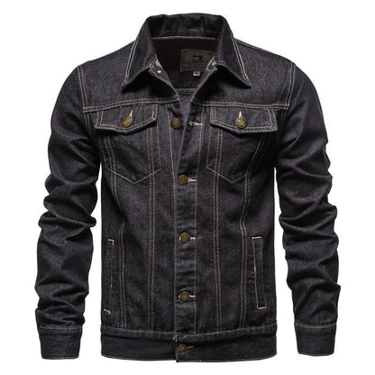 Herren Truckerjacke Klassisch Blau Denim