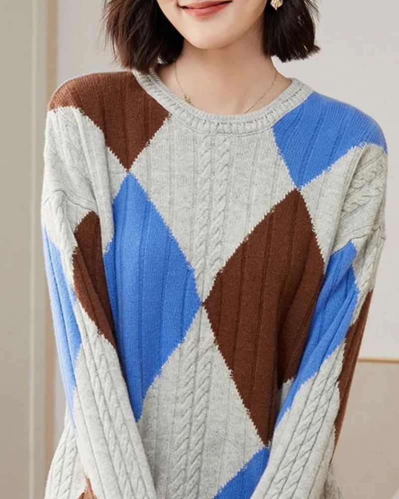 Merino Wolle Strickjacke Damen