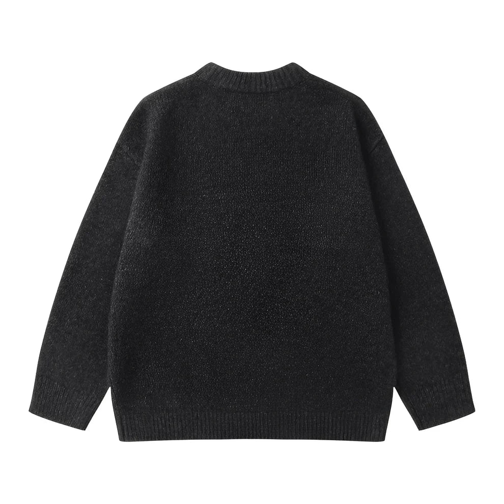 Lockerer Strickpullover Einfach Elegant