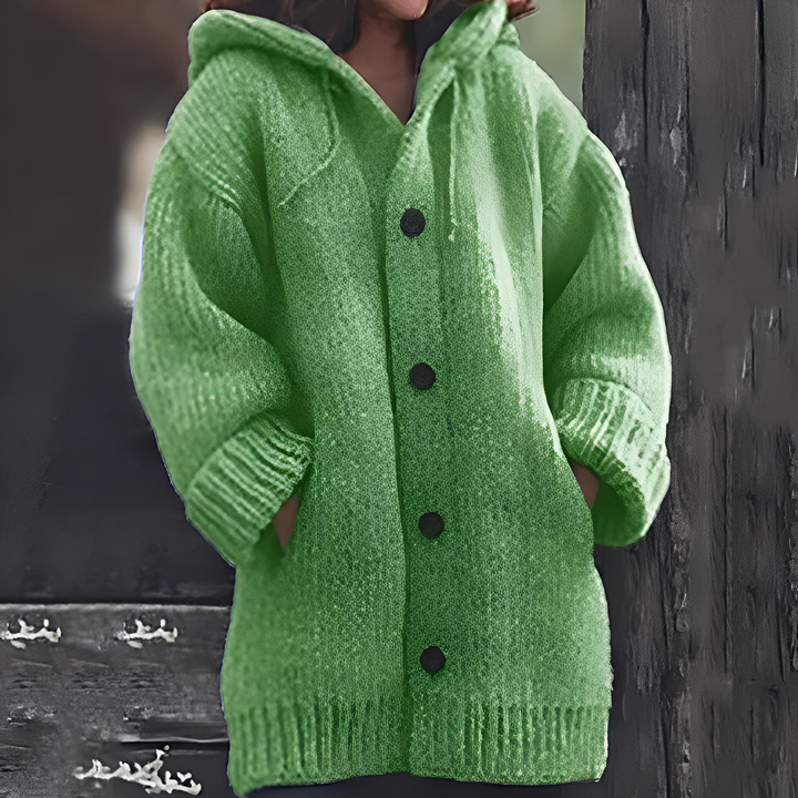 Damenschal Cardigan Kapuze Bequem