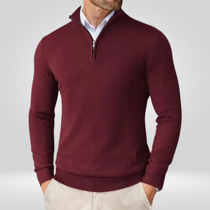 Herren Pullover Slim Fit Reißverschluss