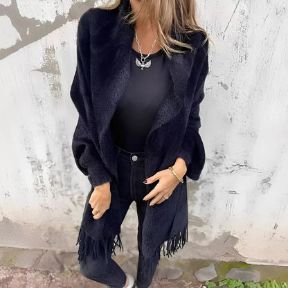 Mode Damenjacke Lockere Strickoptik