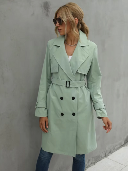 Eleganter Trenchcoat Lang Damen Mantel