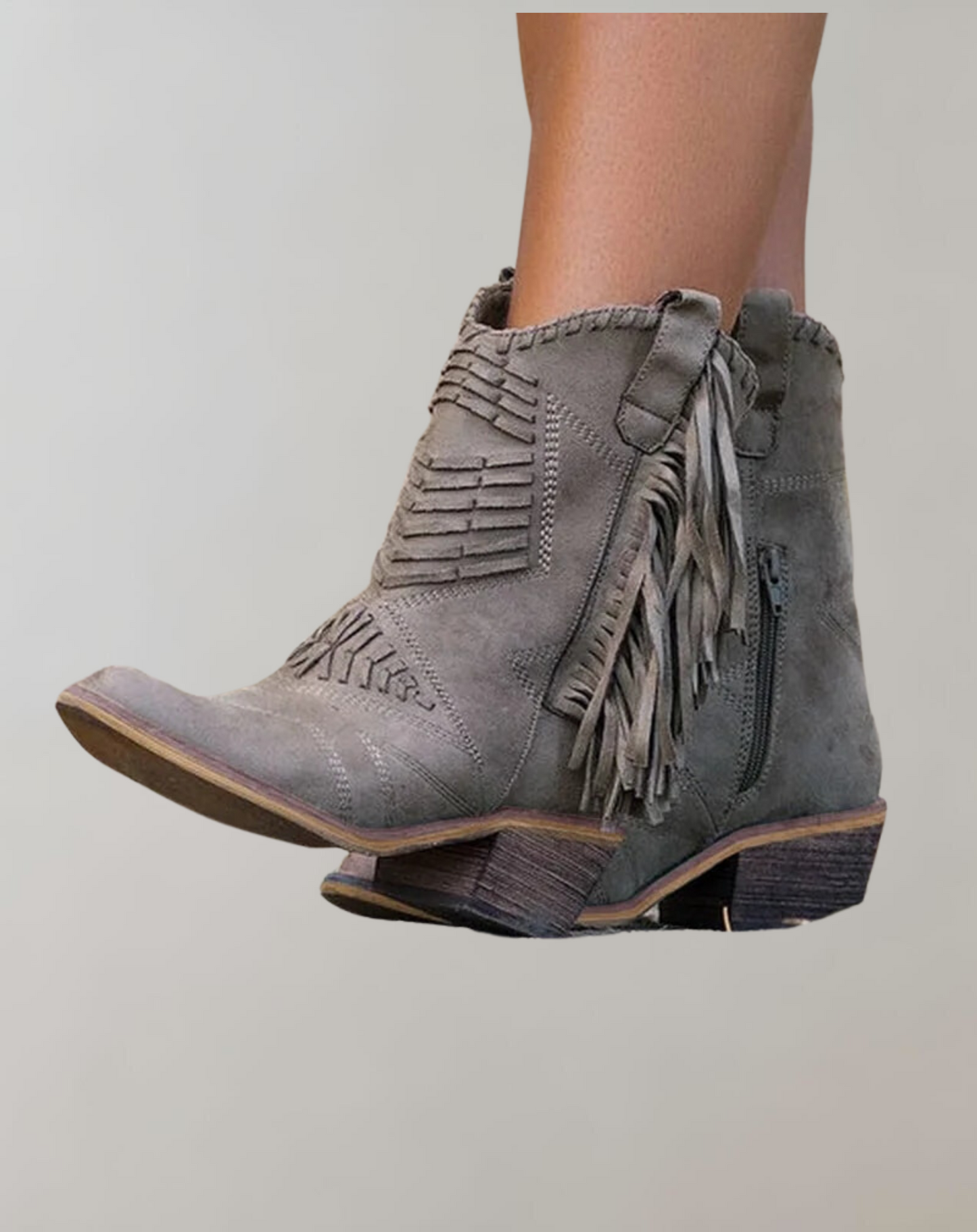 Stilvolle Stiefel Mit Fransen Details