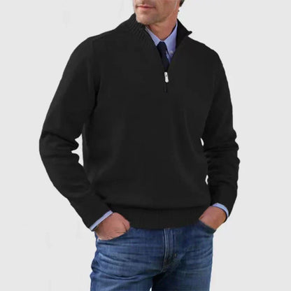 Herren Pullover Halbzipper Bequem Modern