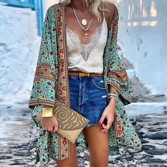 Stylish Boho Cardigan Damen Modisch Gemustert - IdealeKleiden
