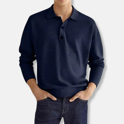 Herren Pullover Polokragen Baumwolle