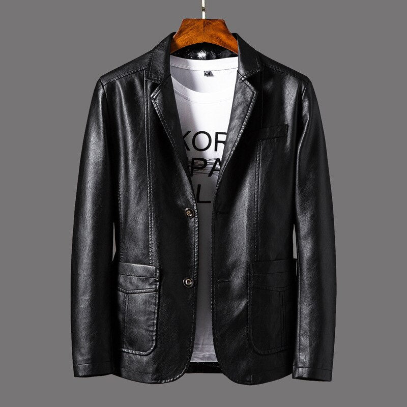 Lederjacke Herren Modern Bikerstil - IdealeKleiden