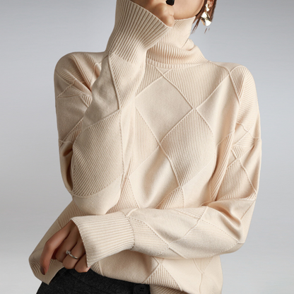 Stylische Rollkragenpullover Damen Elegant