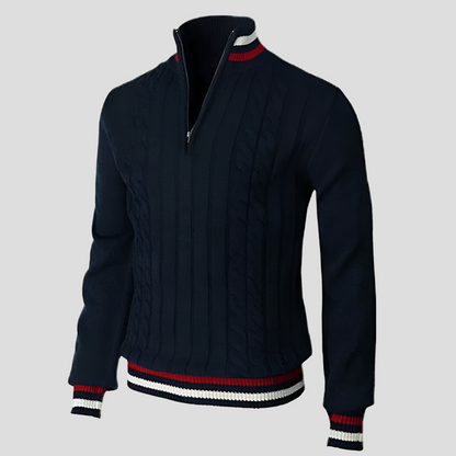 Stilvolle Strickjacke Herren Reißverschluss Modern