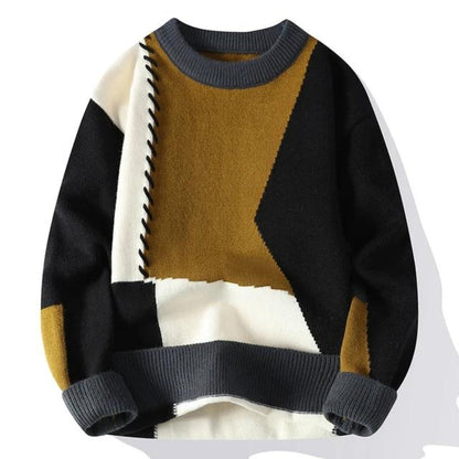 Modischer Strickpullover Herren Designer Look