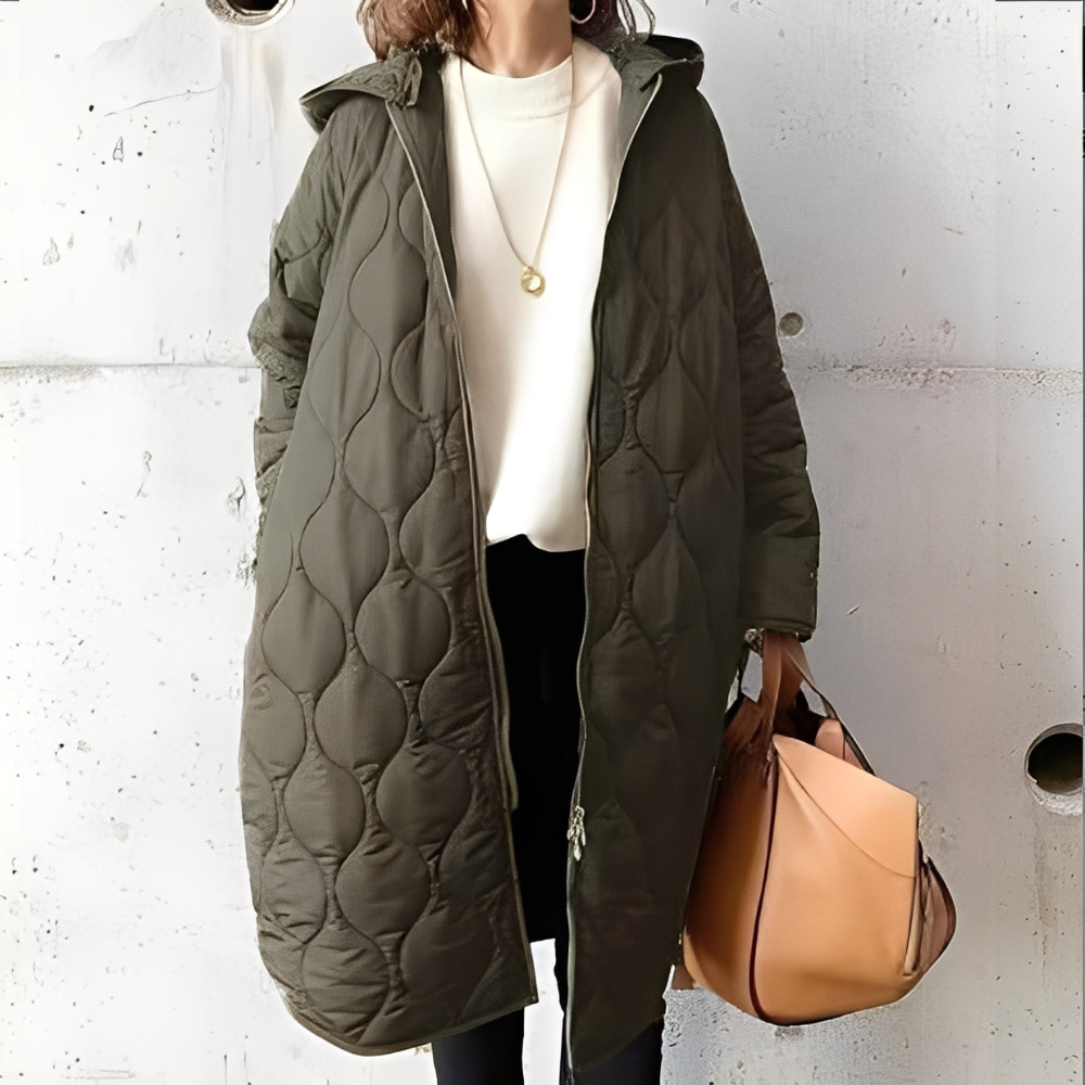 Damen Steppjacke Warm Kapuze Winter