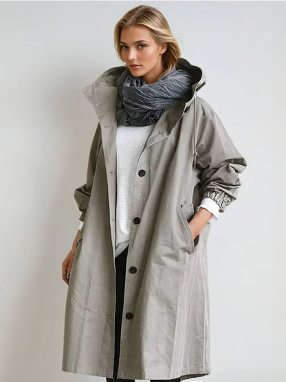 Damen Wintermantel Lang Elegant
