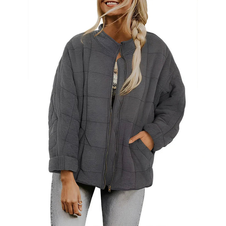 Damen Steppjacke Mit Taschen Warm