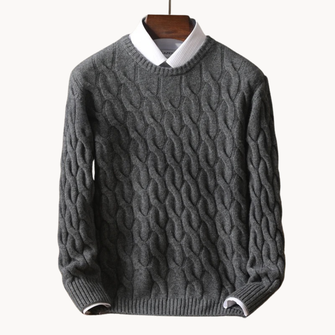 Herren Pullover Merinowolle Weich Luxus Qualität