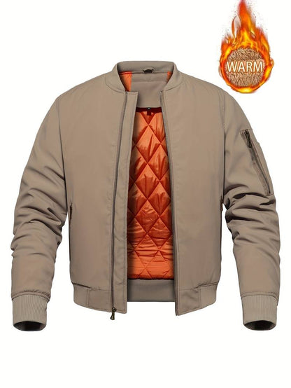 Herren Bomberjacke Elegant Schwarz