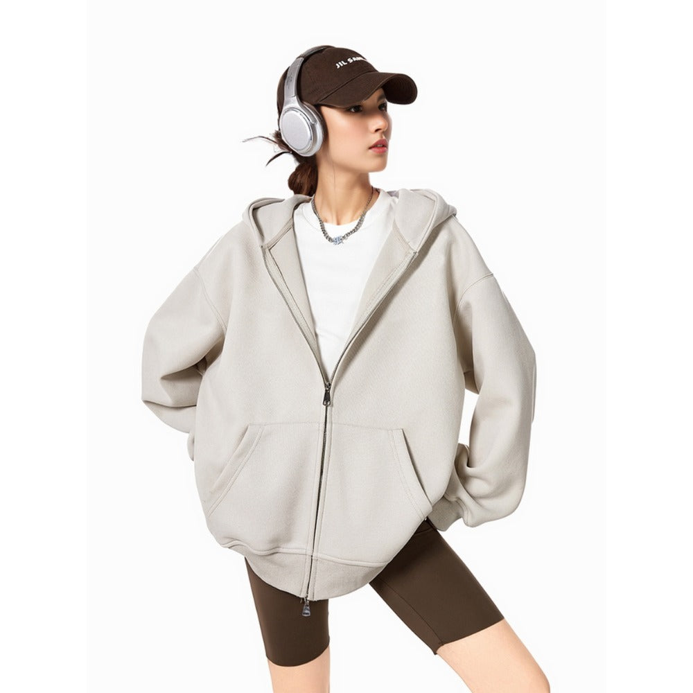 Damen Hoodie mit Reißverschluss Modern