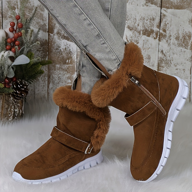 Weiche Stiefeletten Warm Fleece Damen
