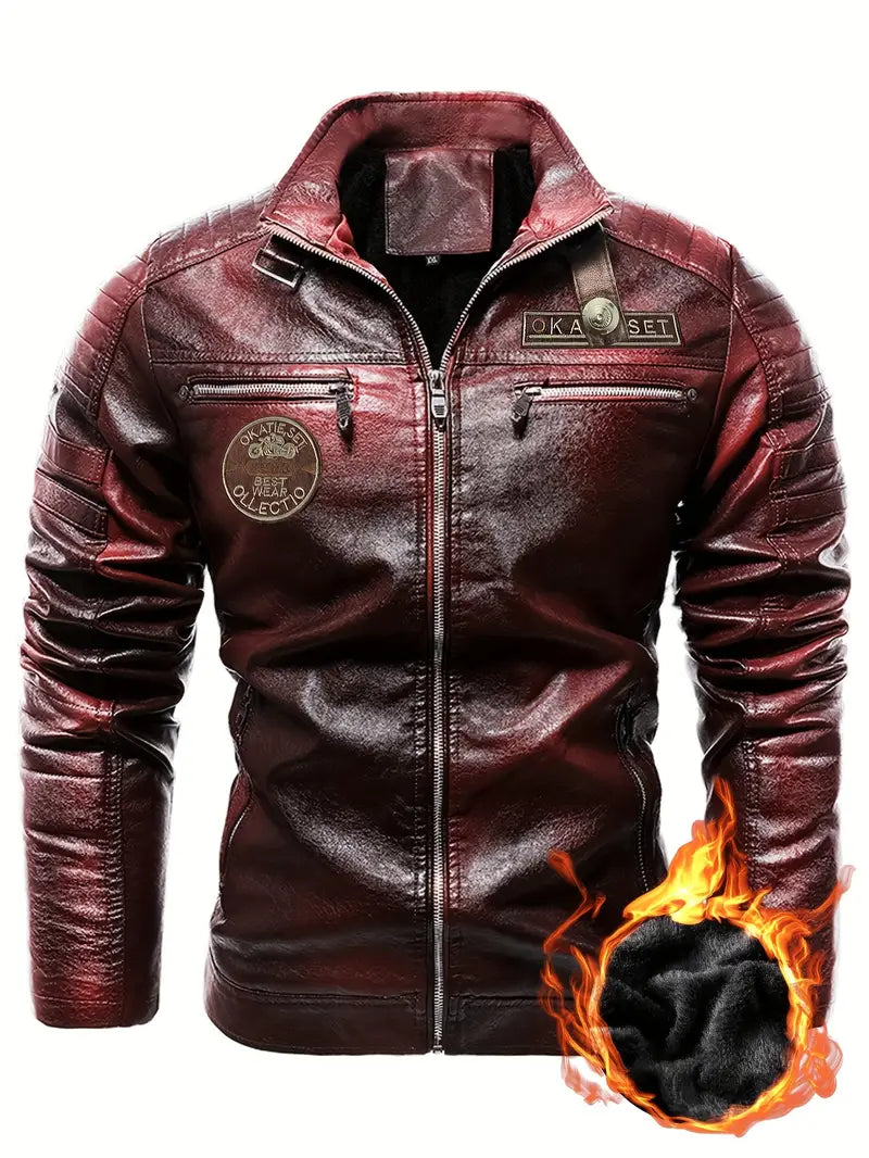 Lederjacke Biker Style Herren - IdealeKleiden