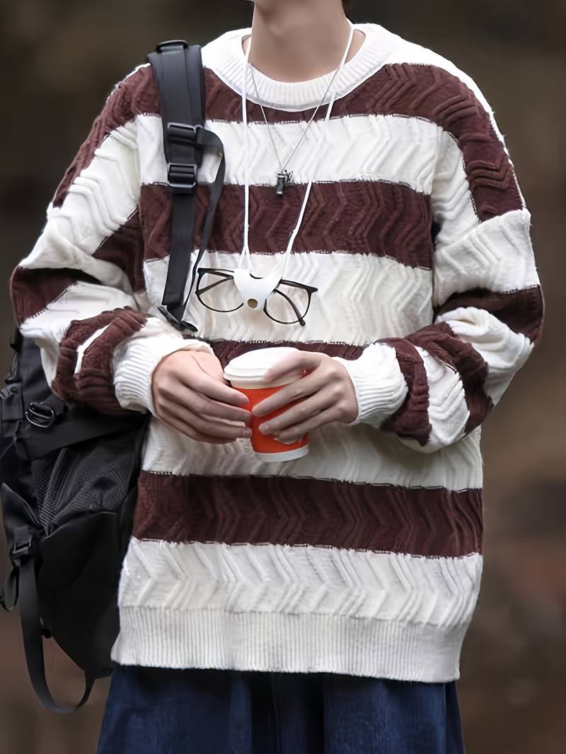 Farbiger Pullover Herren Modern Style - IdealeKleiden