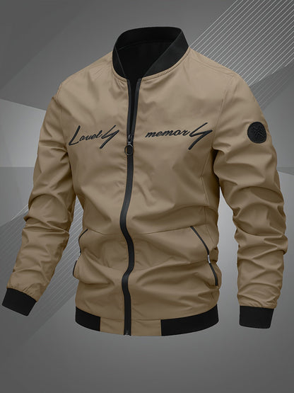 Stylische Herren Bomberjacke mit Monogramm Stickerei