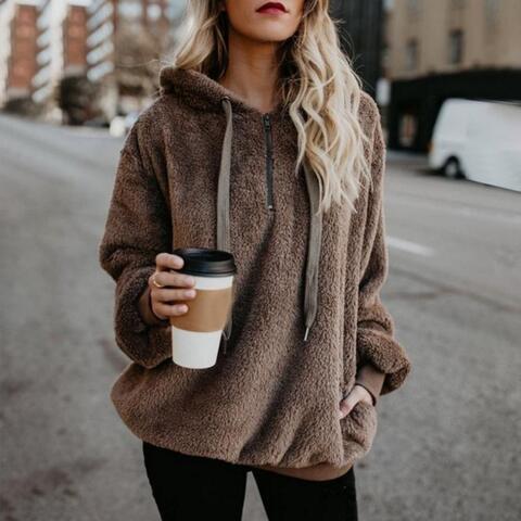 Kapuzenpullover Bequem Warm Gemütlich - IdealeKleiden