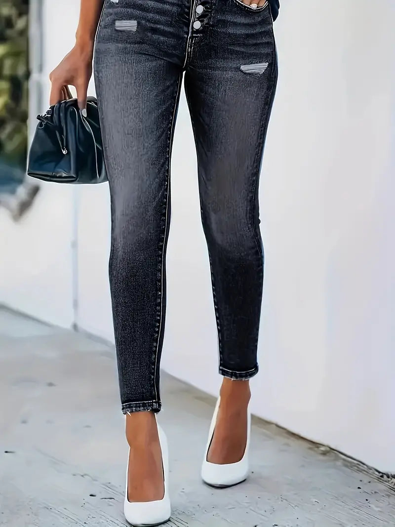 Röhrenjeans Damen Vintage Style