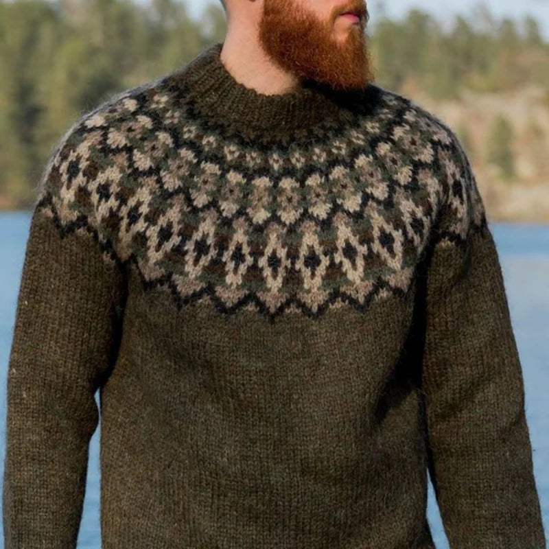 Benjamin - Rundhals Sweater Herren Modern - IdealeKleiden