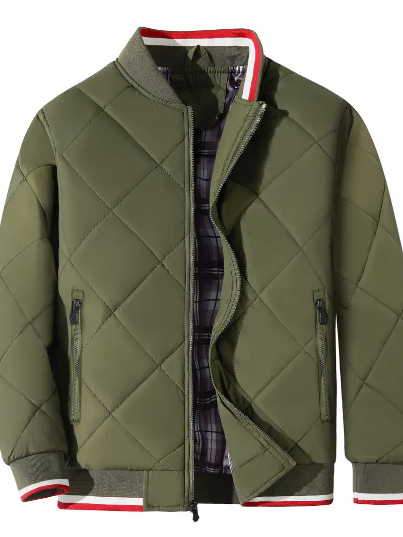 Herren Steppjacke Warm Reißverschluss