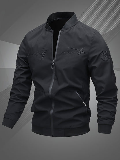 Stylische Herren Bomberjacke mit Monogramm Stickerei