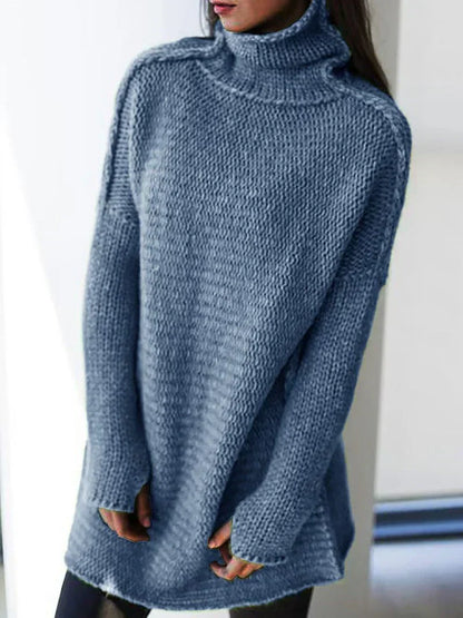Großer Rollkragenpullover Damen Oversized