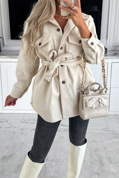 Elegante Damenjacke Langarm Knopfleiste - IdealeKleiden