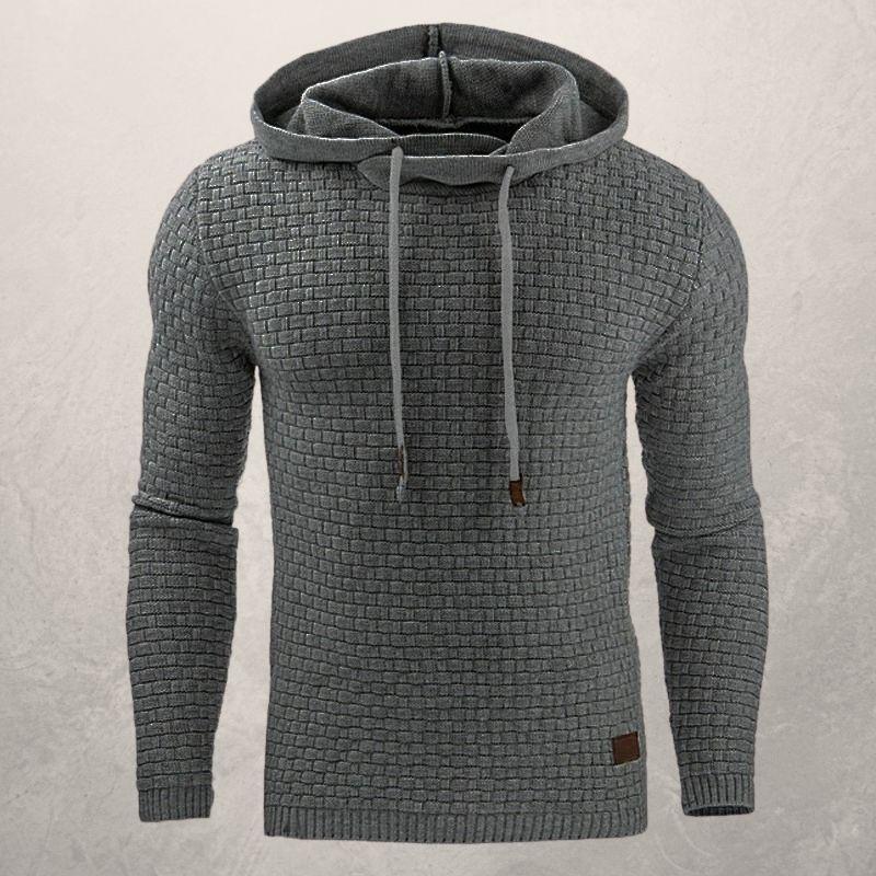 Kapuzenpullover Damen Slim Fit Weich Karomuster Lange Ärmel