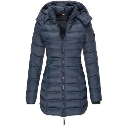 Winterjacke Damen Lang Kapuze Daunenfüllung