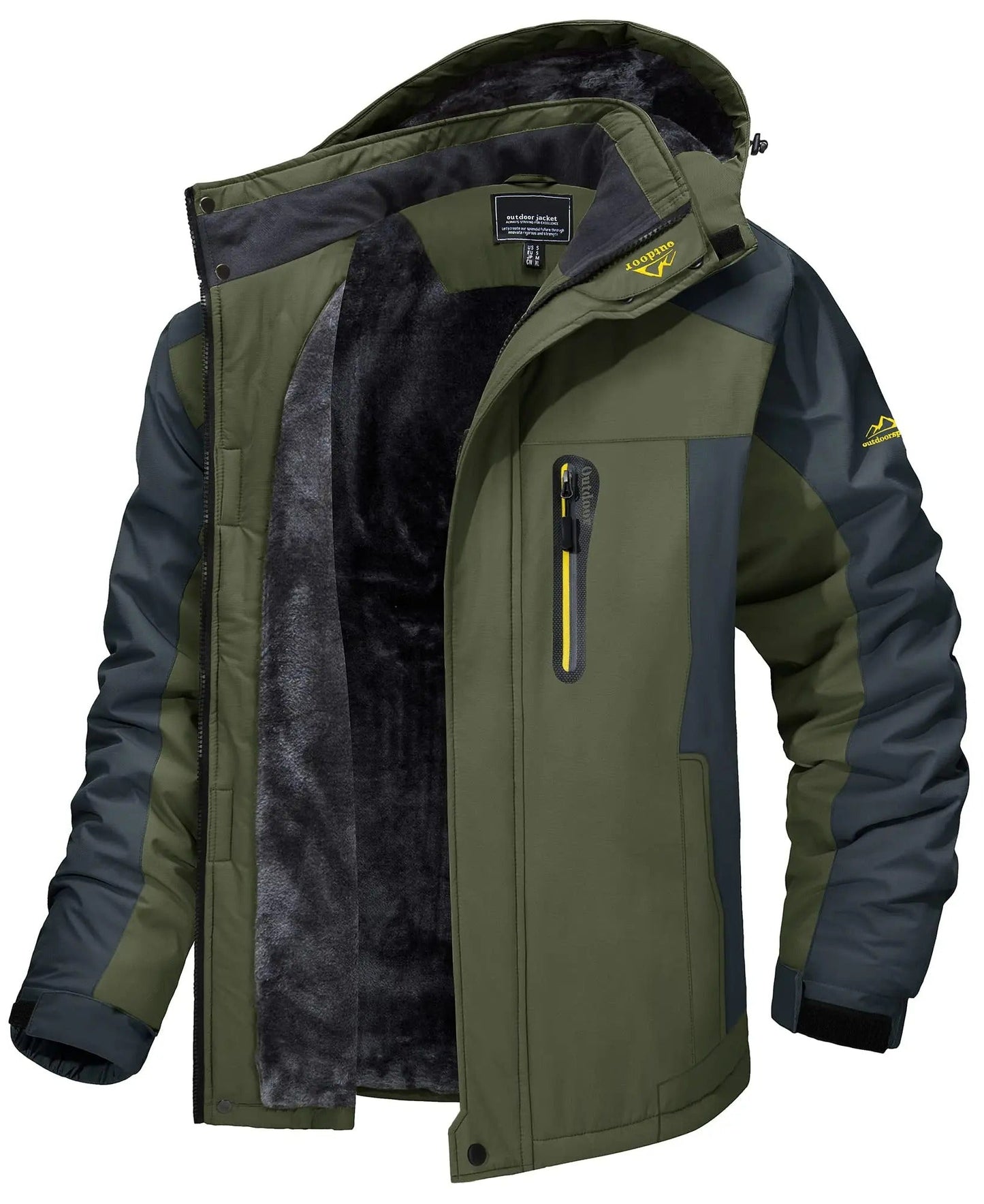 Wasserdichte Outdoor-Jacke mit Fleece-Innenfutter