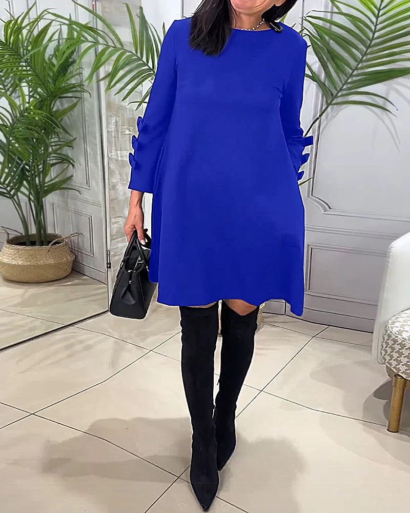 Elegantes Frauenkleid Langarm Chic
