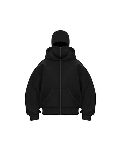 Kapuzenjacke Warm Doppelkapuze Reißverschluss