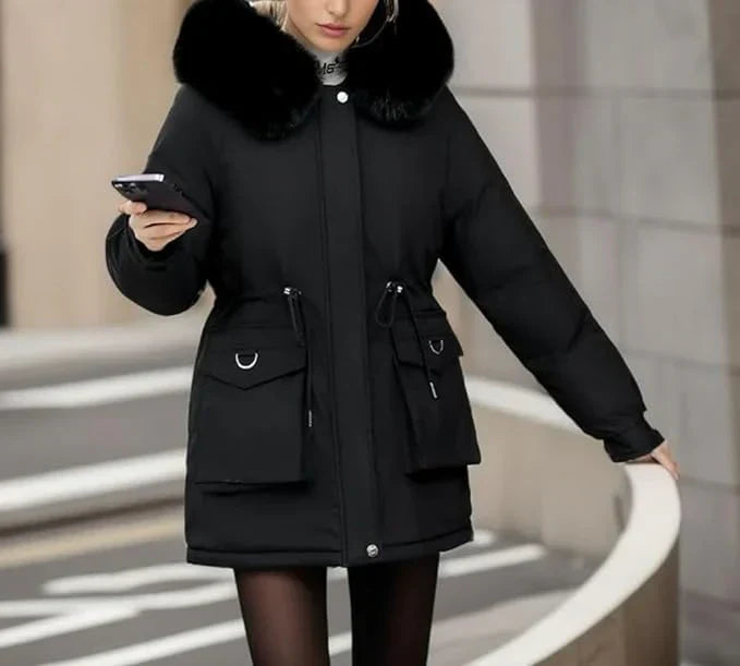 Warme Parka Damen Mantel Isoliert Mit Kapuze