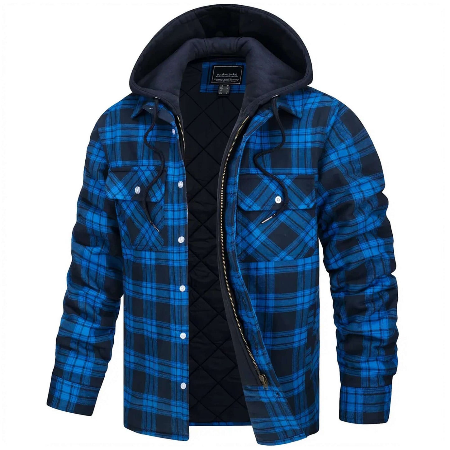 Herren Freizeitjacke Kariert Langarm Modern