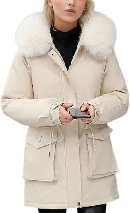 Warme Parka Damen Mantel Isoliert Mit Kapuze