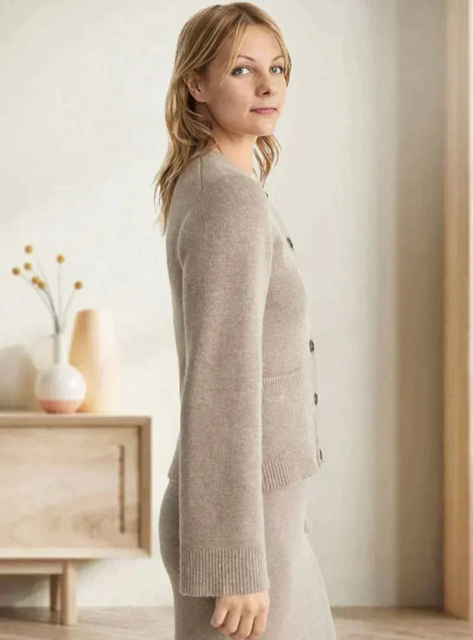 Damenschal Strickjacke Wollmischung Regular Fit - IdealeKleiden