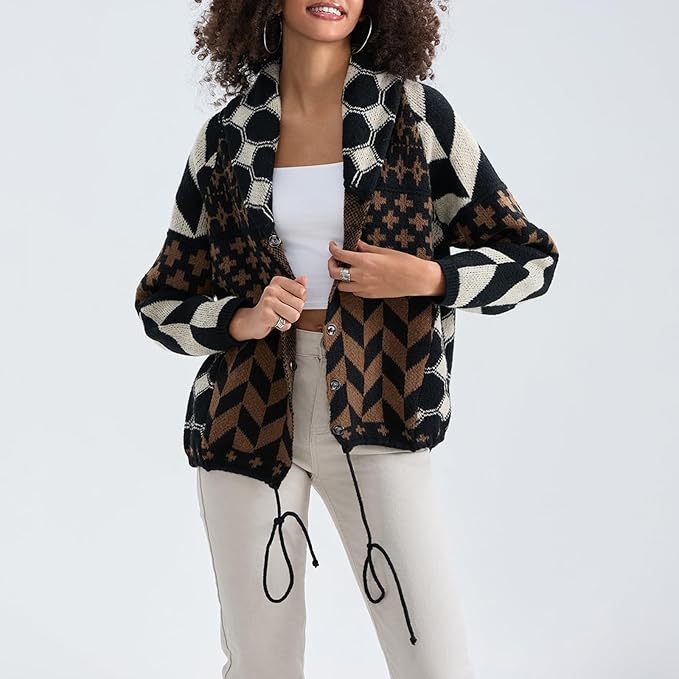 Stylische Damenjacke mit Trendigen Muster